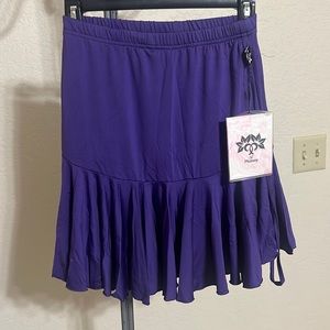 Motony Latin small dance skirt with built in shorts ruched on both sides